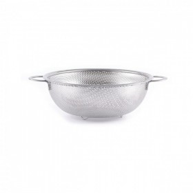 Colander otel inoxidabil, cu baza si 2 manere, perforat, 235x(h)85 mm