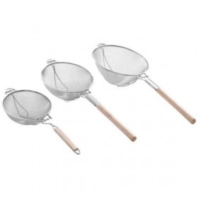 Sita cu plasa dubla, maner lemn, 260x570 mm,