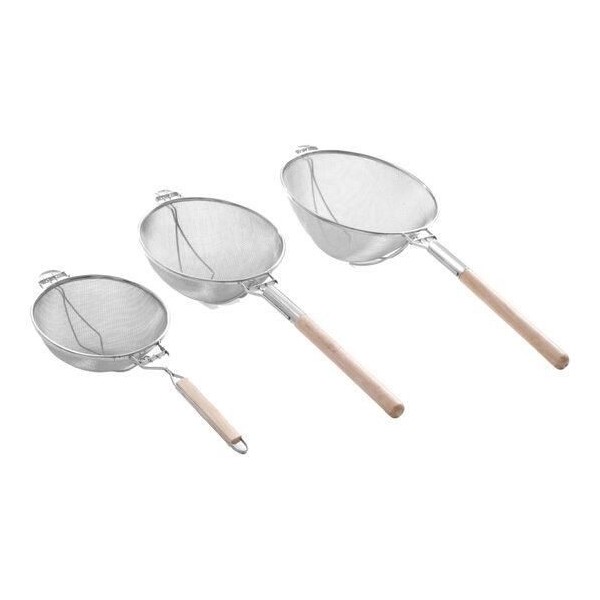 Sita cu plasa dubla, maner lemn, 260x570 mm,