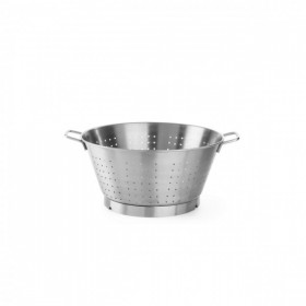 Colander inox cu 2 manere, design solid, 400x(h)220 mm