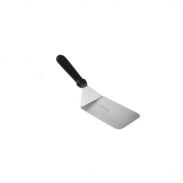 Paleta / spatula solida din inox, universala, 15x10.1 cm, maner polipropilena
