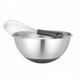 Bol inox cu suport cauciucat inox 304, dimensiuni 330X155mm