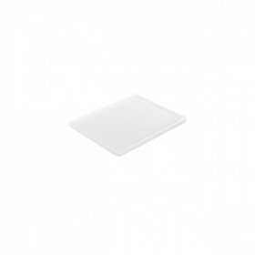 Tocator alb, 26.5x32.5x(h)1.2 cm - GN1/2, cu sant de scurgere, polietilena HDPE 500, norme de igiena HACCP,