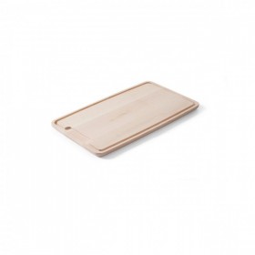 Tocator masiv cu sant de scurgere, lemn de fag, 390x230x(h)16 mm,