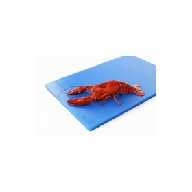 Tocator albastru 450x300x12.7 mm, polietilena HDPE 500, cu 2 fete pentru taiere, norme de igiena HACCP