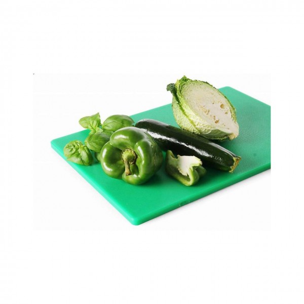 Tocator HACCP verde, 45x30x(h)1.2 cm, din polietilena HDPE 500, uz profesional