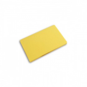 Tocator galben GN1/1 - 530x325x(h)15 mm, cu sant scurgere, polietilena HDPE 500, 2 fete pentru taiat