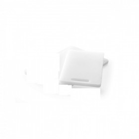 Tocator universal alb cu maner, 250x150x(h)10 mm, polietilena HDPE, ambele parti potrivite pentru taiere, uz profesional