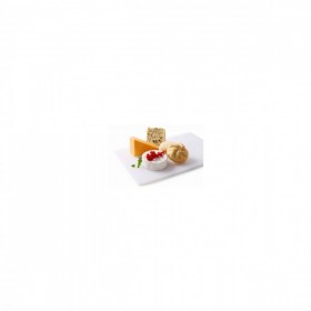 Tocator alb, 26.5x32.5x(h)1.2 cm - GN1/2, cu sant de scurgere, polietilena HDPE 500, norme de igiena HACCP,