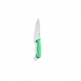 Cutitul bucatarului, lama inox solid 18 cm, lungime cutit 32 cm, maner verde, respecta normele HACCP, uz profesional
