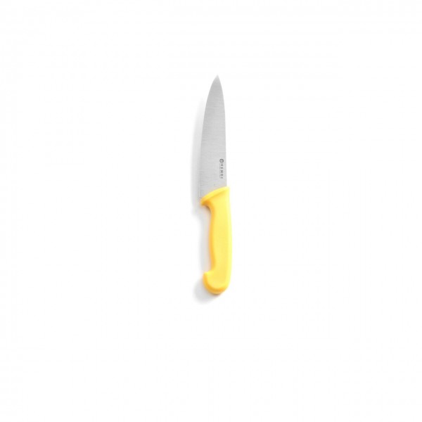 Cutitul bucatarului, galben, 180/320 mm, lama inox2.5 mm, norme de igiena HACCP, uz profesional