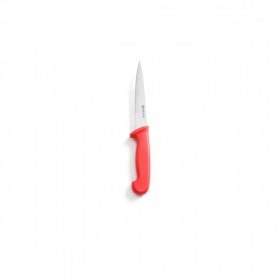 Cutit profesional transat carne / filetat, lama inox 15cm, maner ergonimic rosu 15cm, norme de igiena HACCP