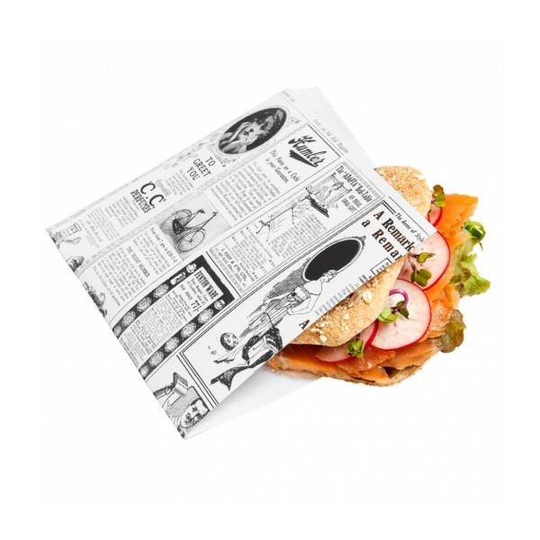 Coltar din hartie, design ziar, 13x13cm, 1000buc, outlet Outlet 215,44 lei