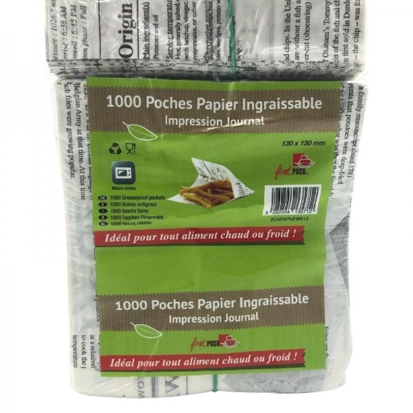 Coltar din hartie, design ziar, 13x13cm, 1000buc, outlet Outlet 215,44 lei