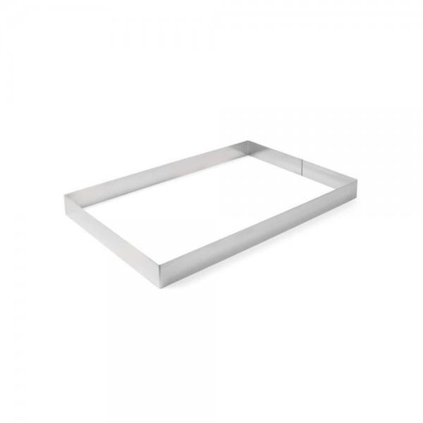 Forma dreptunghiulara din inox pentru patiserie si cofetarie, grosime 1.5mm, 585x385x(H)50mm Produse 142,66 lei