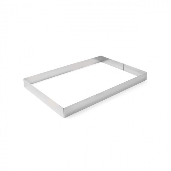 Forma dreptunghiulara din inox pentru patiserie si cofetarie 385x285x50mm, rezistenta la temperaturi Produse 112,41 lei