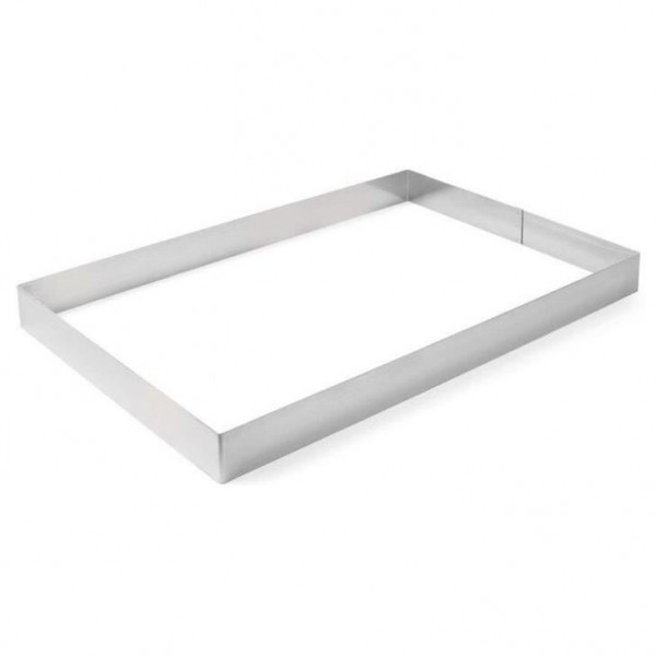 Forma dreptunghiulara din inox pentru patiserie si cofetarie, Inox 585x385x(H)60mm Produse 160,81 lei