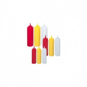 Sticla dispenser mustar|sosuri, 0,20 lt, polietilena, galben, dopul igienic, 50x(H)185 mm Produse 24,45 lei