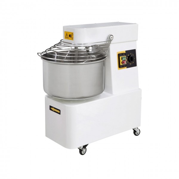 Malaxor profesional spirala 1 viteza, roti pivotante, inox 18/10, 22 litri, 750 W, 17Kg,  385x670x(H)725 mm