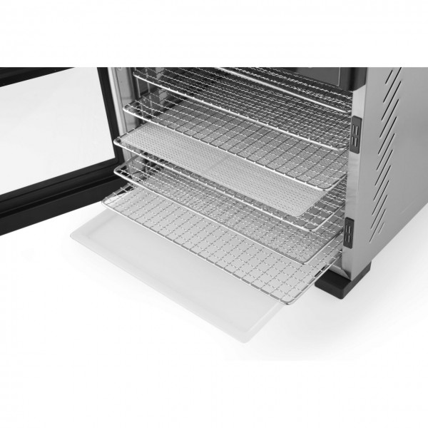 Deshidrator alimente, 550W, 6 tavi inox, interior exterior inox, temperatura reglabila 35-75øC, Gri, panou digital