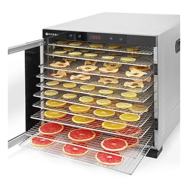 Deshidrator alimente Profi Line, 1000 W, 10 tavi, Temperatura reglabila 35-75øC, Gri