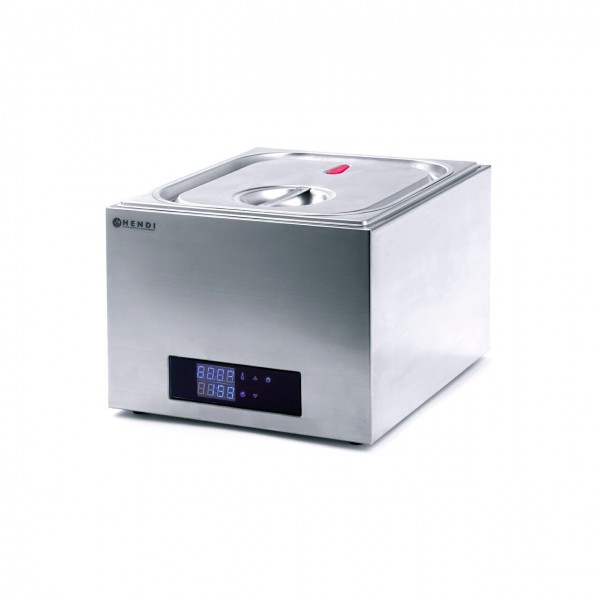 Aparat de gatit Sous-Vide GN 2/3 400 W, Termostat 35-90øC, Capac sigilat ermetic, Argintiu