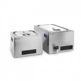 Aparat de gatit Sous-Vide GN 2/3 400 W, Termostat 35-90øC, Capac sigilat ermetic, Argintiu