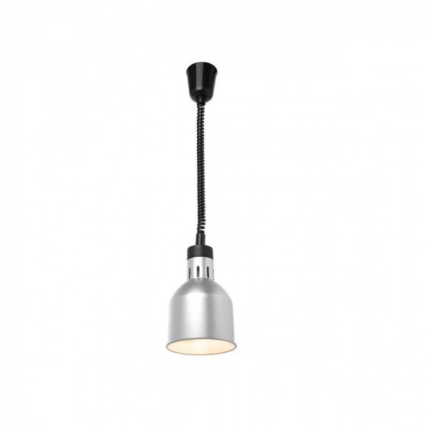 Lampa de incalzire cilindrica, argintie 175x(H)250