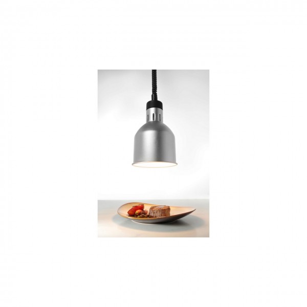 Lampa de incalzire cilindrica, argintie 175x(H)250