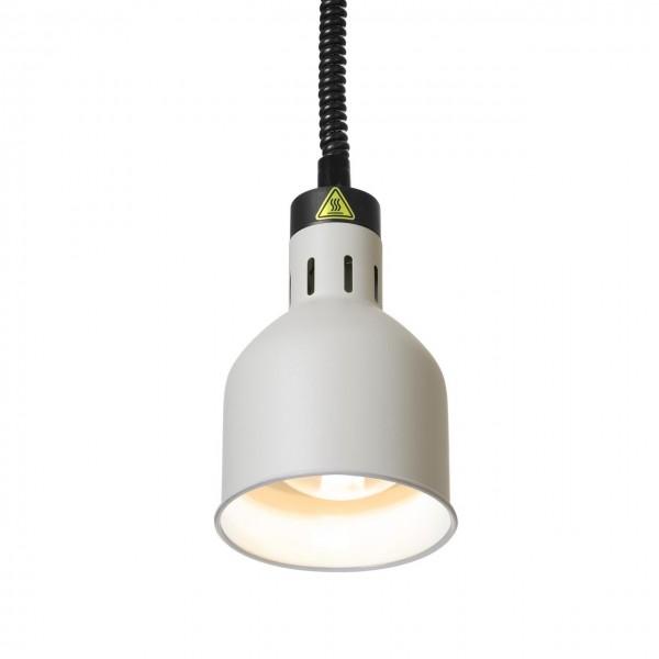 Lampa de caldura cilindrica alba, 230V/250W, 175x(×)250