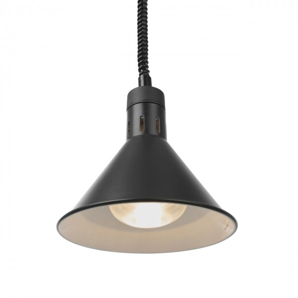 Lampa de caldura conica, neagra 275x(H)250 mm, 230V, 250W