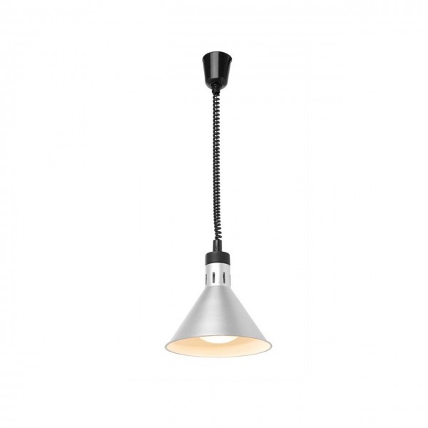 Lampa de caldura conica, argintie 275x(H)250 mm, 230V, 250W