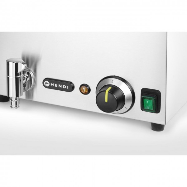 Set: Bain-marie Ranger cu robinet de scurgere + 3x GN 1/3 cu capac, GN 1/1, 230V/1000W, 604x332x(H)242mm