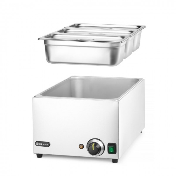 Set: Bain-marie RANGER + 3x GN 1/3 cu capac, GN 1/1, 230V/1000W, 590x332x(H)242mm