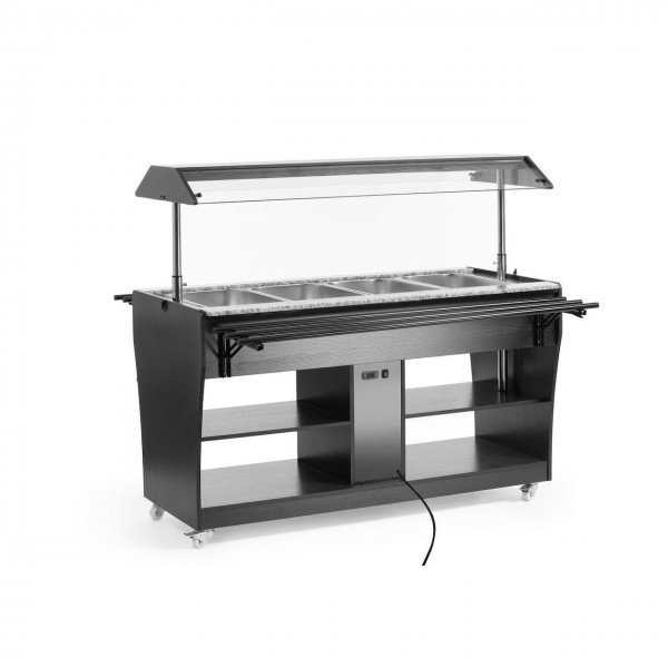 Carucior incalzire GN1/1 pentru bufet capacitate 1490L, 2000w, 1490x765x(H)1370mm