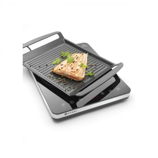 Plita cu inductie profesionala, model 2000W, control digital, corp inox, 296x370x(H)46 mm