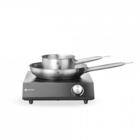 Set: Plita cu inductie 3500W + cratita + tigaie, Negru, 220-240V/3500W, 320x395x(H)95mm