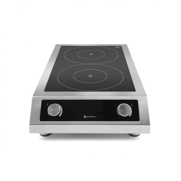 Plita cu inductie profesionala, model 7000D, putere 2x3500W, control digital, corp inox, 40,5cm x69,8cm x14,5cm