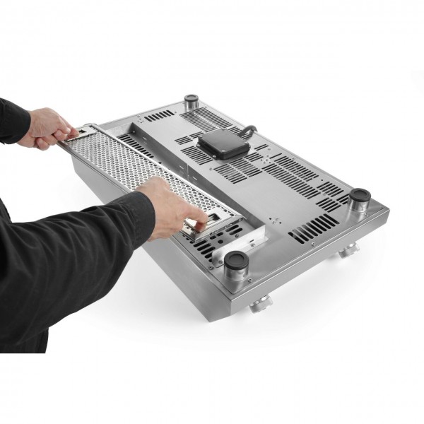 Plita cu inductie profesionala, model 7000D, putere 2x3500W, control digital, corp inox, 40,5cm x69,8cm x14,5cm