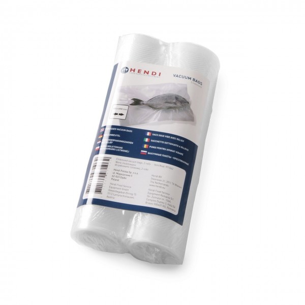 Set 2 role pungi vacuum gofrate 280x6000 mm, 2 straturi, grosime 75 microni, filtru UV.