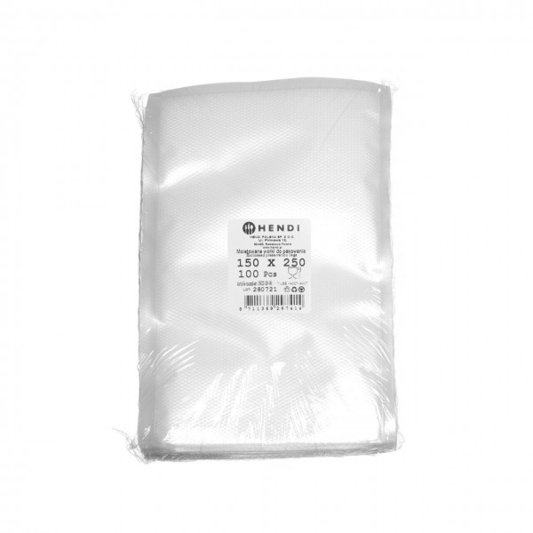 Pungi gofrate pentru depozitarea alimentelor 100 buc., 150x250mm