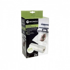 Set 2 role pungi vacuum gofrate 20 cm x 6 metri, 2 straturi, 75 microni grosime, filtru UV