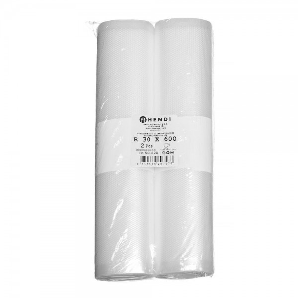 Pungi gofrate pentru depozitarea alimentelor, set 2 role, 2 buc., 6000x300mm