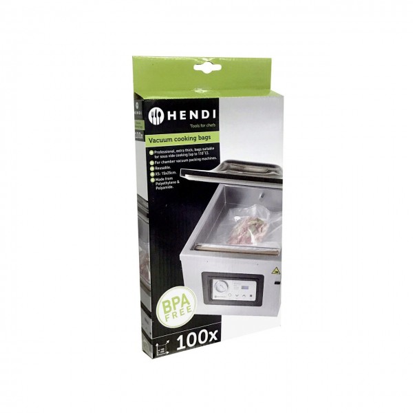 Set 100 pungi vacuum gofrate, 150x250 mm, 2 straturi, 75 microni, filtru UV