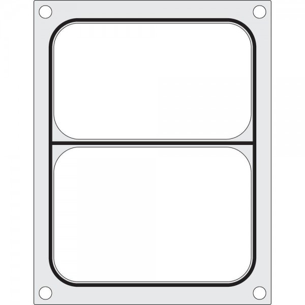 Matrita sigilare pentru un recipient cu doua compartimente 227x178 mm
