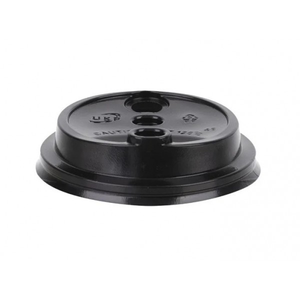 Capace negre, D90, cu orificiu baut si pai, 12oz si 16oz, 50buc Produse 6,05 lei