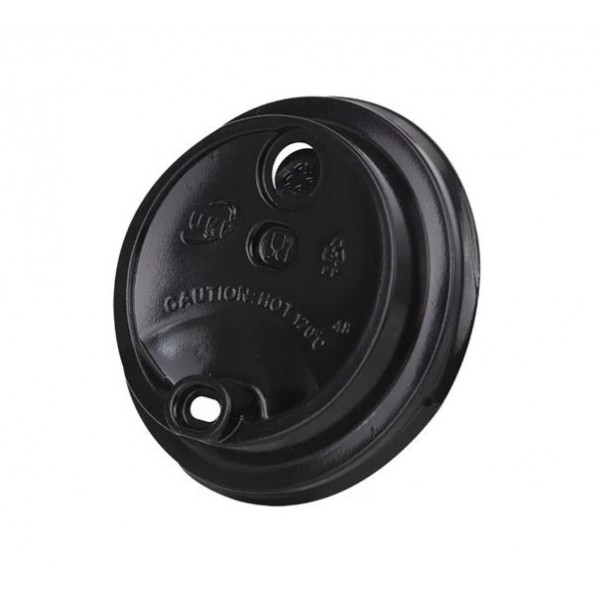 Capace negre, D90, cu orificiu baut si pai, 12oz si 16oz, 50buc Produse 6,05 lei