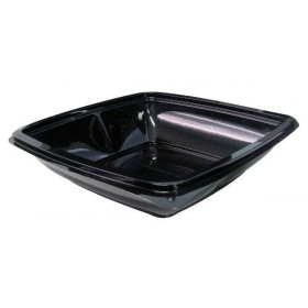 Caserola patrata neagra 1000cc (50buc) Produse 37,32 lei
