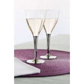 Pahare plastic vin cu picior silver (10buc) Produse 29,56 lei
