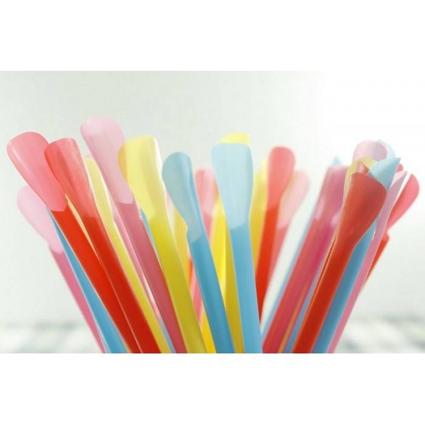 Paie jumbo cu lingurita, colorate, drepte, amb. la set, reutilizabile, 500buc Produse 19,30 lei